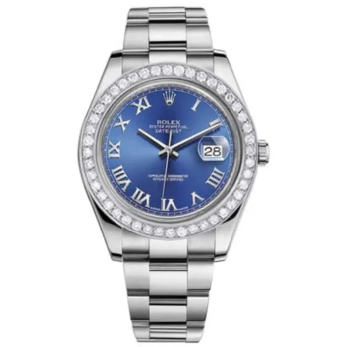 Rolex Datejust II 41mm Ref 116300 db Blue Dial Diamond Bezel Stainless Steel Oyster Bracelet Mens Watch Rolex Bracelets Rolex Datejust II 41mm Ref 116300 db Blue Dial Diamond Bezel Stainless Steel Oyster Bracelet Mens Watch Rolex Bracelets