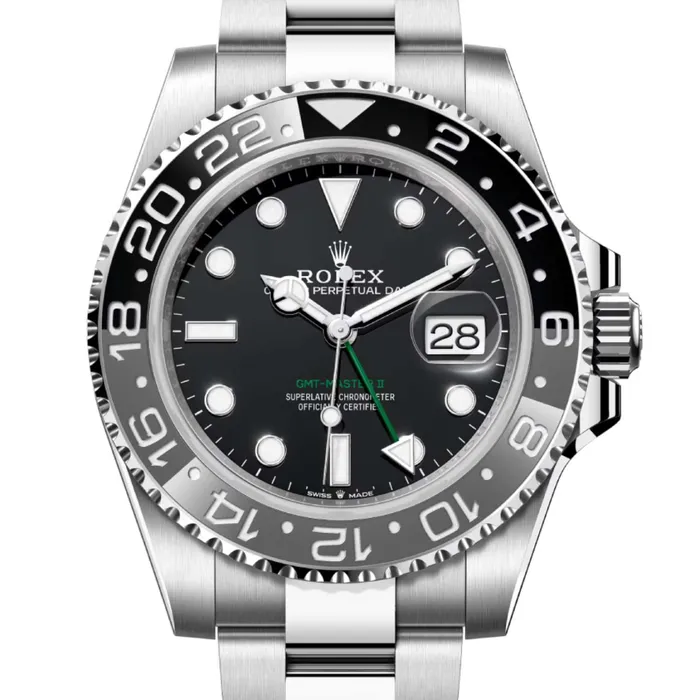 Rolex GMTMaster II 40mm Ref 126710grnr0004 Black Dial Ceramic Bezel Stainless Steel Oyster Bracelet Watch Rolex Bracelets