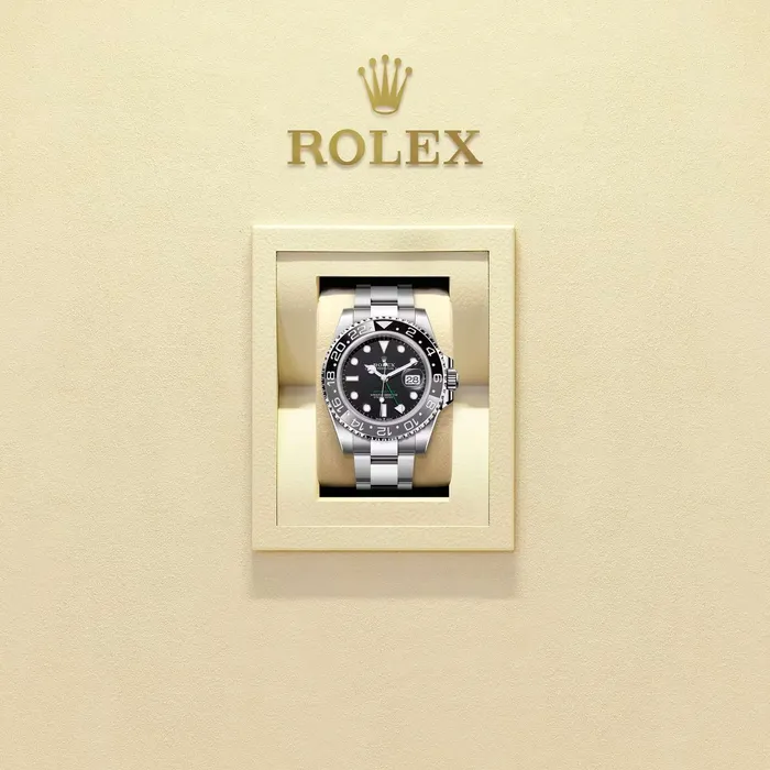 Rolex GMTMaster II 40mm Ref 126710grnr0004 Black Dial Ceramic Bezel Stainless Steel Oyster Bracelet Watch Rolex Bracelets