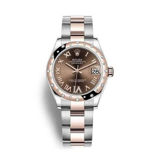 Rolex Rolex Datejust 31mm Ref 278341rbr0003 Chocolate Roman Diamond Dial Diamond Bezel Two Tone Stainless Steel 18K Rose Gold Oyster Bracelet Womens Watch Bracelets Rolex Rolex Datejust 31mm Ref 278341rbr0003 Chocolate Roman Diamond Dial Diamond Bezel Two Tone Stainless Steel 18K Rose Gold Oyster Bracelet Womens Watch Bracelets