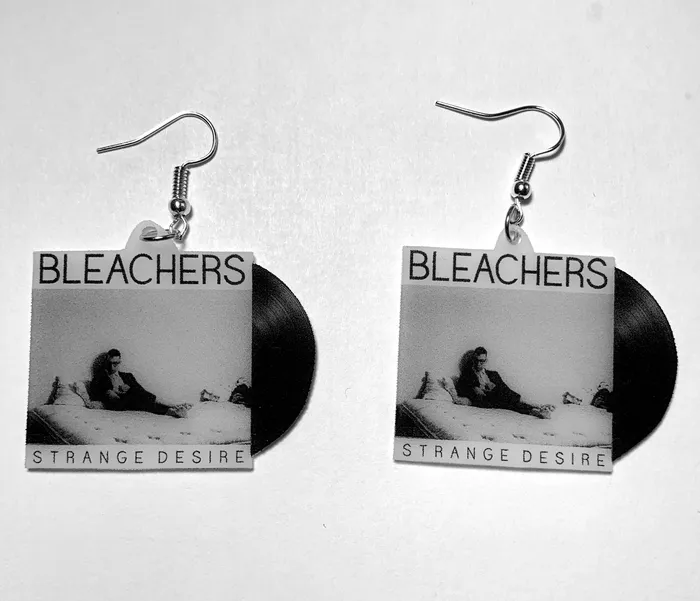 Sam Makes Things Earrings Bleachers Strange Desire Vinyl Album Handmade Earrings