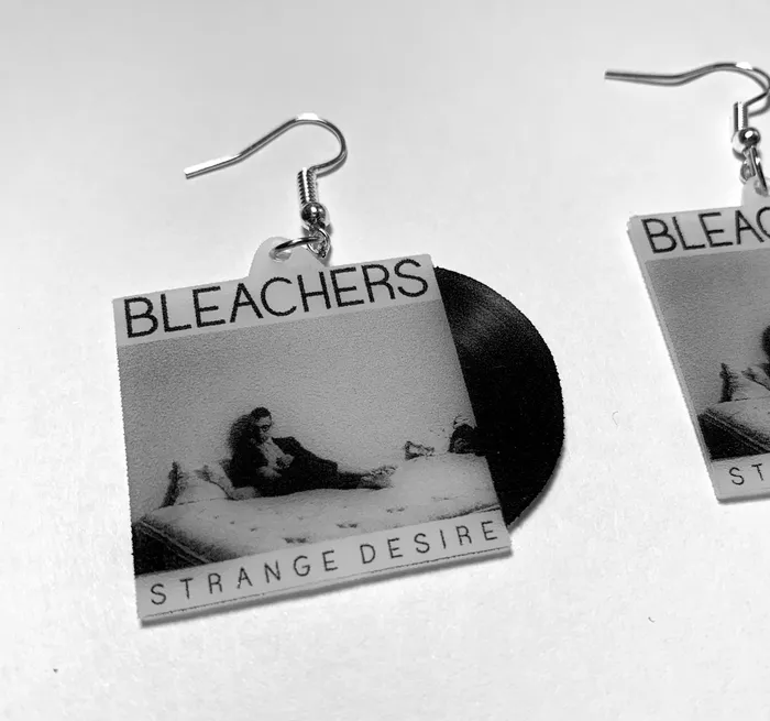 Sam Makes Things Earrings Bleachers Strange Desire Vinyl Album Handmade Earrings