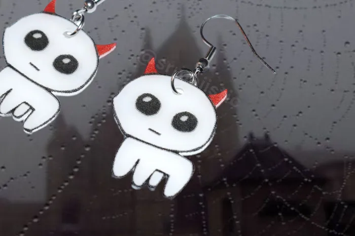 Sam Makes Things Earrings READY TO SHIP Halloween Autism TBH Creature Handmade Earrings