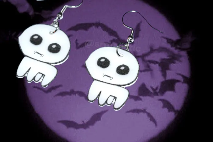 Sam Makes Things Earrings READY TO SHIP Halloween Autism TBH Creature Handmade Earrings
