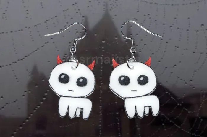 Sam Makes Things Earrings READY TO SHIP Halloween Autism TBH Creature Handmade Earrings
