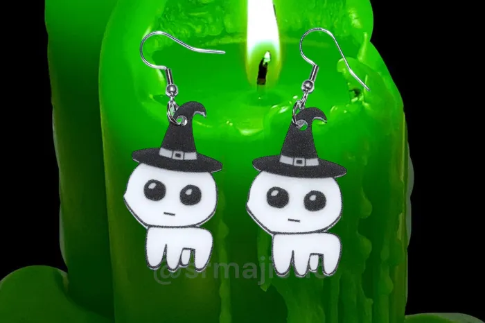 Sam Makes Things Earrings READY TO SHIP Halloween Autism TBH Creature Handmade Earrings