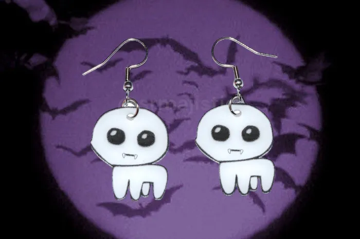 Sam Makes Things Earrings READY TO SHIP Halloween Autism TBH Creature Handmade Earrings