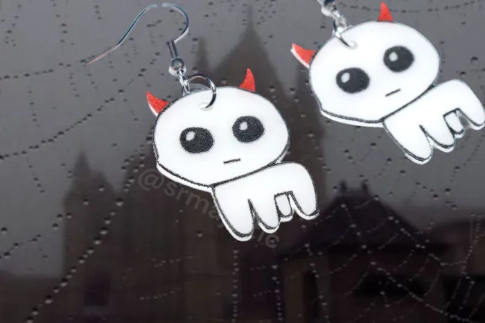 Sam Makes Things Earrings READY TO SHIP Halloween Autism TBH Creature Handmade Earrings