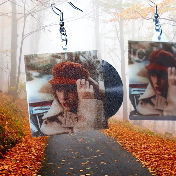 Sam Makes Things Taylor Swift Red Taylors Version Vinyl Album Handmade Earrings Earrings Sam Makes Things Taylor Swift Red Taylors Version Vinyl Album Handmade Earrings Earrings
