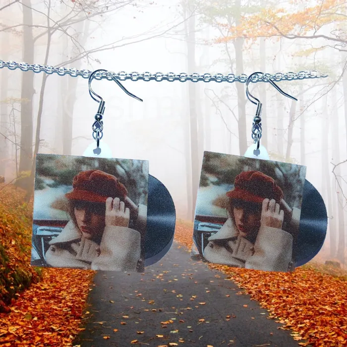 Sam Makes Things Taylor Swift Red Taylors Version Vinyl Album Handmade Earrings Earrings
