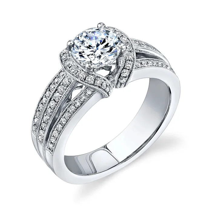 Simon G 18K Gold Diamond Engagement Ring Simon G Rings