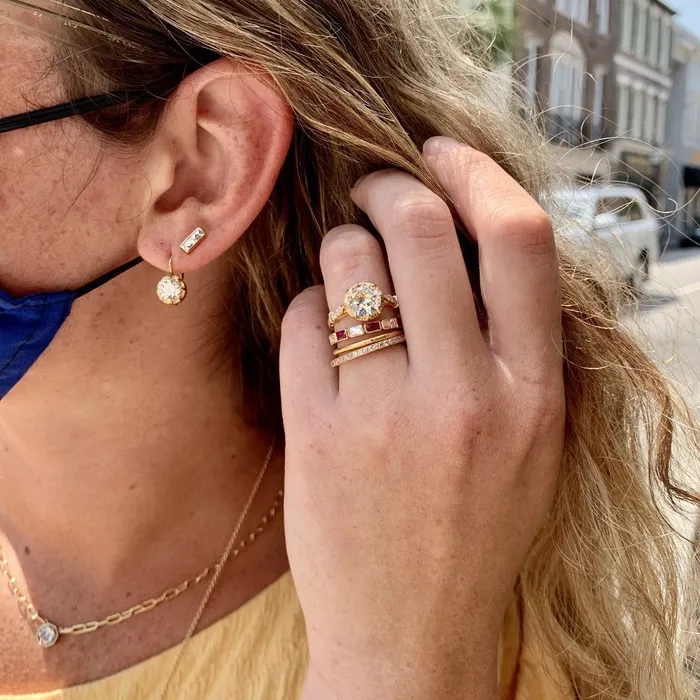 Single Stone Arielle Drop Earrings Single Stone Earrings