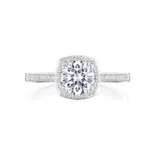 Tacori Earrings Tacori 14K White Gold Coastal Crescent SemiMount Profile Shank Diamonds Cushion Halo Tacori Earrings Tacori 14K White Gold Coastal Crescent SemiMount Profile Shank Diamonds Cushion Halo