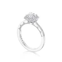 Tacori Earrings Tacori 14K White Gold Coastal Crescent SemiMount Profile Shank Diamonds Cushion Halo Tacori Earrings Tacori 14K White Gold Coastal Crescent SemiMount Profile Shank Diamonds Cushion Halo