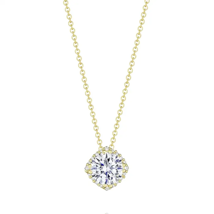 Tacori Necklaces Tacori 14K Yellow Gold Dantela Diamond Bloom Pendant Mount Necklace 5mm Tacori Necklaces Tacori 14K Yellow Gold Dantela Diamond Bloom Pendant Mount Necklace 5mm