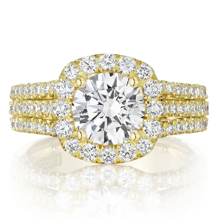Tacori Petite Crescent 18K Yellow Gold Diamond Ring Tacori Rings