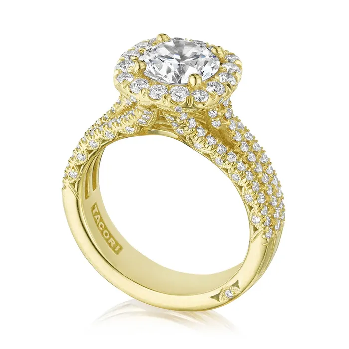Tacori Petite Crescent 18K Yellow Gold Diamond Ring Tacori Rings
