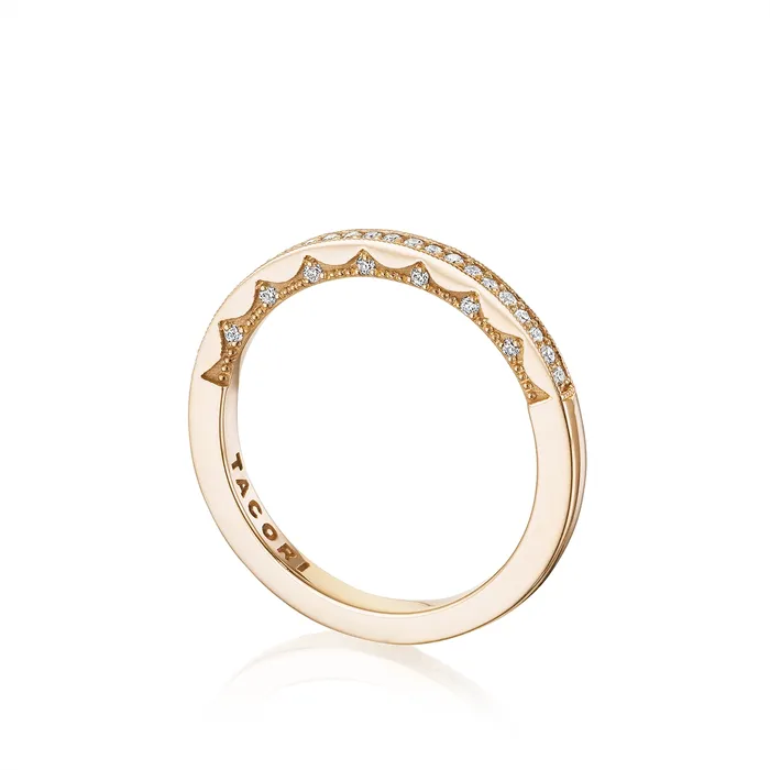 Tacori Rings Tacori Coastal Crescent 14K Rose Gold Diamond Band