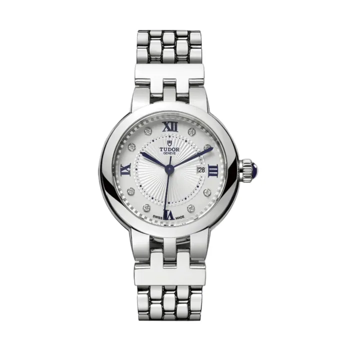 Tudor Clair De Rose 30mm Watch Ref M355000004 Opaline Roman Diamond Index Dial Stainless Steel Bracelet Tudor Bracelets Tudor Clair De Rose 30mm Watch Ref M355000004 Opaline Roman Diamond Index Dial Stainless Steel Bracelet Tudor Bracelets