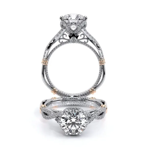 Verragio Rings Verragio Parisian 14K White Rose Gold Semi Mount Ring