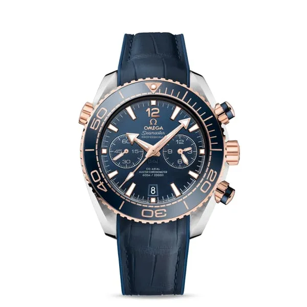 Watches Omega Seamaster 46mm Watch Ref 21523465103001 Blue Chronograph Index Dial Blue Leather Strap Omega Watches Omega Seamaster 46mm Watch Ref 21523465103001 Blue Chronograph Index Dial Blue Leather Strap Omega