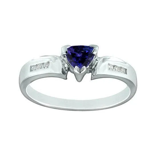 175 Carats Trillion AAA Tanzanite Natural Earth Mined Diamonds Fancy Ring White Gold 14K GB Rings