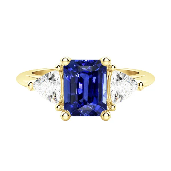 3 Stone Emerald Blue Sapphire Ring With Trillion Natural Earth Mined Diamonds 250 Carats HarryChadEntcom Rings 3 Stone Emerald Blue Sapphire Ring With Trillion Natural Earth Mined Diamonds 250 Carats HarryChadEntcom Rings