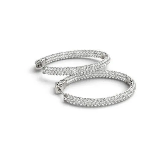 650 Carats Small Round Cut Natural Earth Mined Diamonds Lady Hoop Earrings Gold White GB Earrings 650 Carats Small Round Cut Natural Earth Mined Diamonds Lady Hoop Earrings Gold White GB Earrings