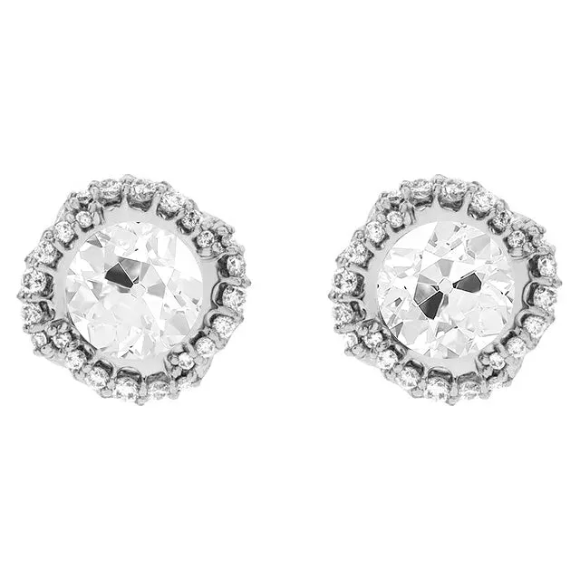 850 Carats Round Old Miner Real Diamond Stud Earrings White Gold HarryChadEntcom Earrings 850 Carats Round Old Miner Real Diamond Stud Earrings White Gold HarryChadEntcom Earrings