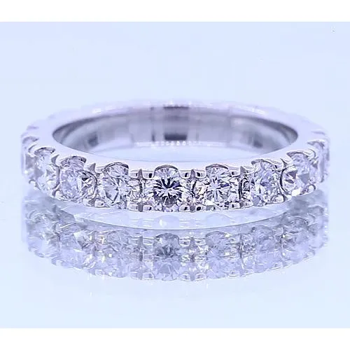 Anniversary Band Round Natural Earth Mined Diamond White Gold Jewelry 220 Carats GB Rings Anniversary Band Round Natural Earth Mined Diamond White Gold Jewelry 220 Carats GB Rings
