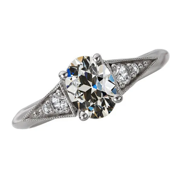 Anniversary Ring Round Oval Old Mine Cut Natural Earth Mined Diamond 5 Carats 14K Gold HarryChadEntcom Rings Anniversary Ring Round Oval Old Mine Cut Natural Earth Mined Diamond 5 Carats 14K Gold HarryChadEntcom Rings