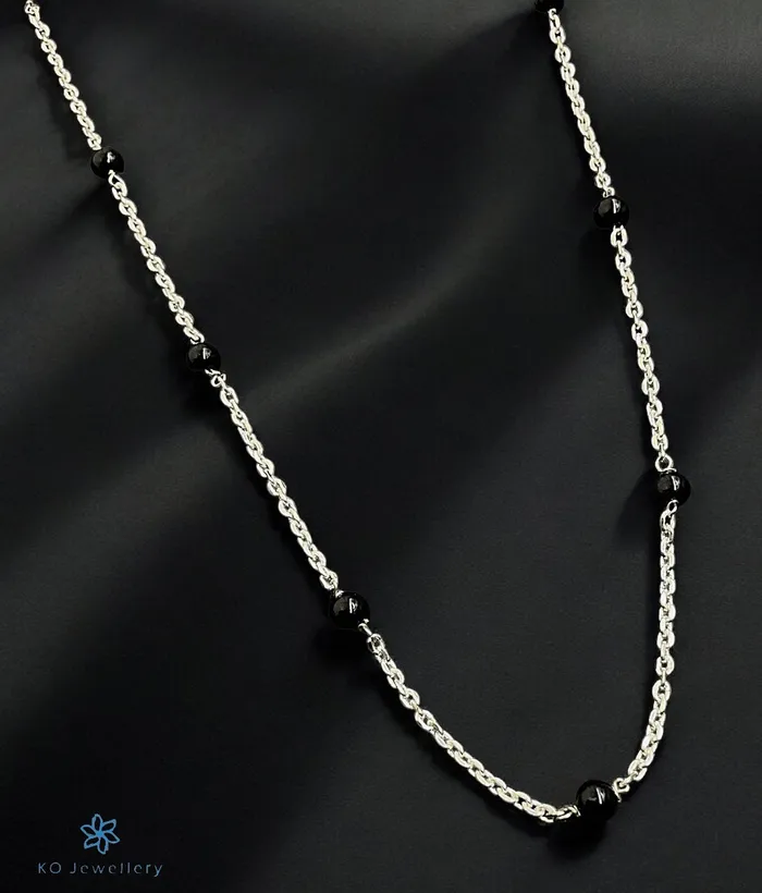 Bharati Necklaces The Zyama Silver Mangalsutra Necklace Black