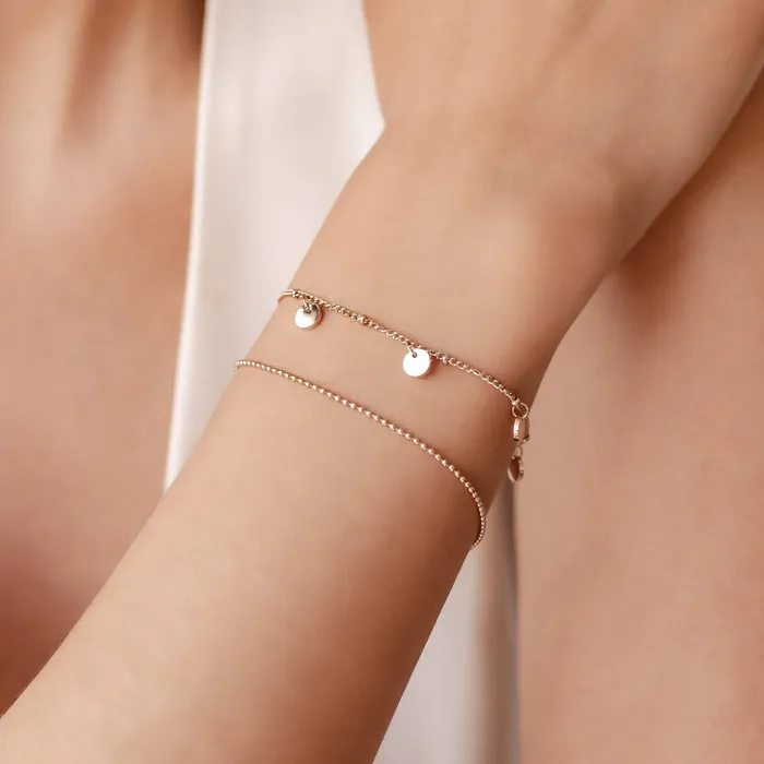 Bracelets Hey Happiness Coin and Bead Chain Bracelet Set Bracelets Hey Happiness Coin and Bead Chain Bracelet Set