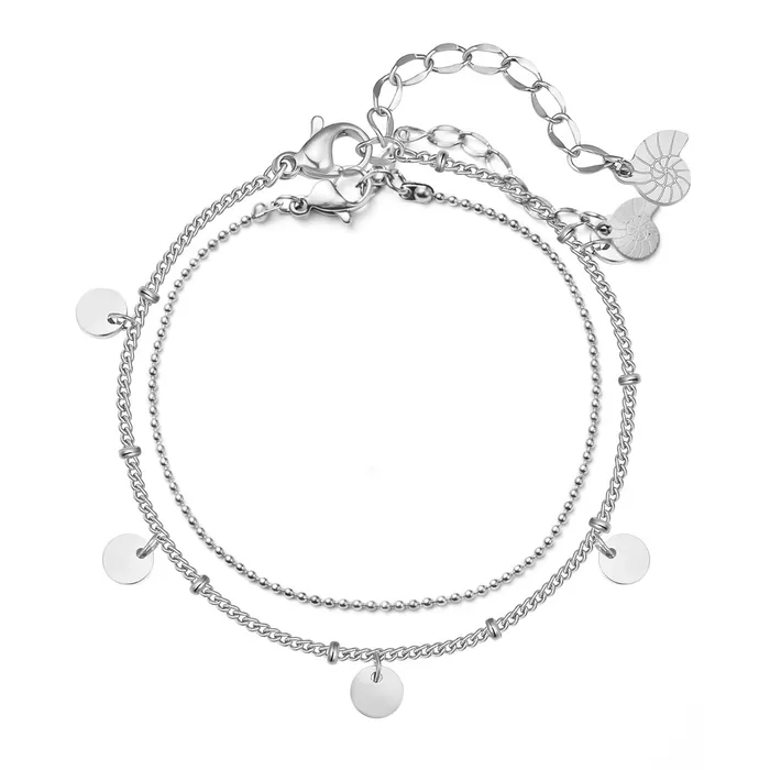 Bracelets Hey Happiness Coin and Bead Chain Bracelet Set Bracelets Hey Happiness Coin and Bead Chain Bracelet Set