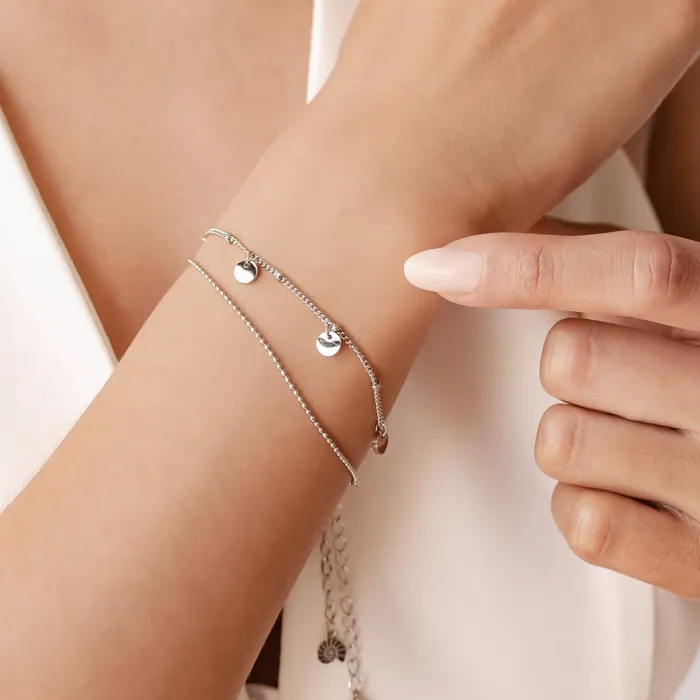 Bracelets Hey Happiness Coin and Bead Chain Bracelet Set Bracelets Hey Happiness Coin and Bead Chain Bracelet Set