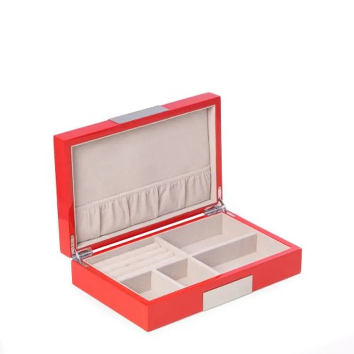 Bracelets Lacquered Red Wood Valet Box With Stainless Steel Accents Bey Berk Bracelets Lacquered Red Wood Valet Box With Stainless Steel Accents Bey Berk