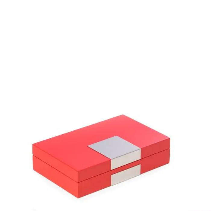 Bracelets Lacquered Red Wood Valet Box With Stainless Steel Accents Bey Berk Bracelets Lacquered Red Wood Valet Box With Stainless Steel Accents Bey Berk