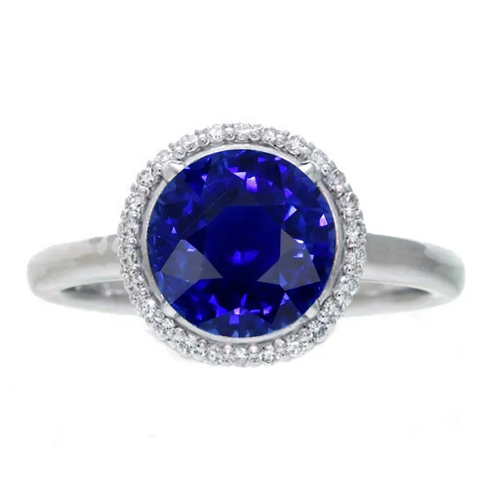 Classic Halo Sapphire Engagement Ring Gemstone Jewelry 450 Carats HarryChadEntcom Rings Classic Halo Sapphire Engagement Ring Gemstone Jewelry 450 Carats HarryChadEntcom Rings