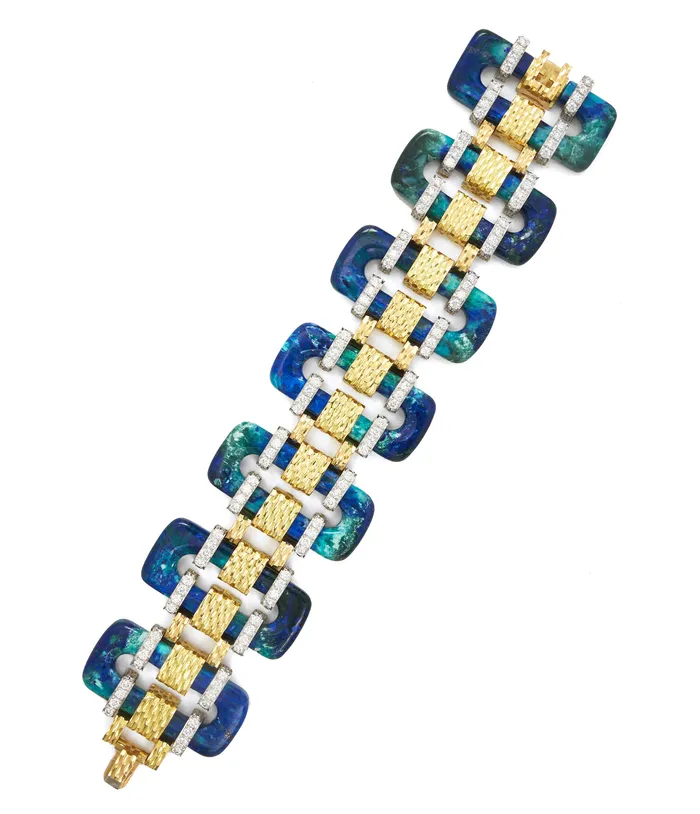 David Webb LLC Bracelets Tread Bracelet Azurmalachite