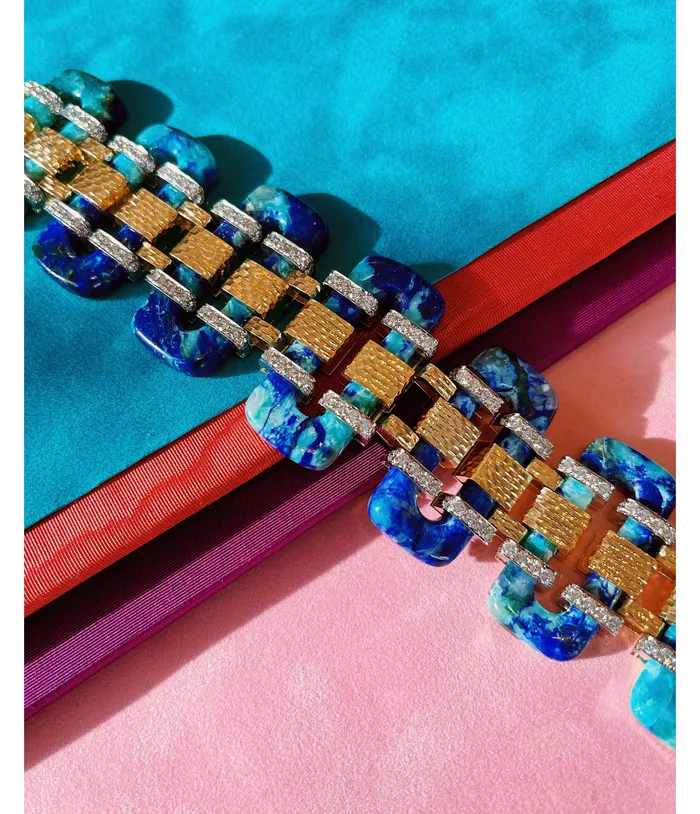David Webb LLC Bracelets Tread Bracelet Azurmalachite David Webb LLC Bracelets Tread Bracelet Azurmalachite