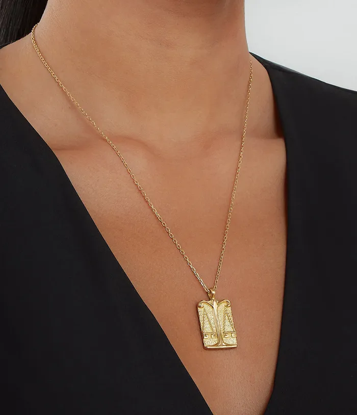 David Webb Workshop Necklaces Libra Zodiac Pendant Necklace Diamonds