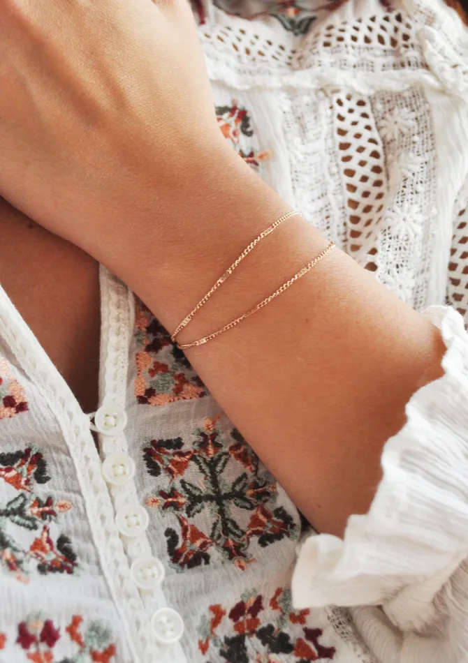 Double Curb Chain Bracelet Rose Gold Hey Happiness Bracelets Double Curb Chain Bracelet Rose Gold Hey Happiness Bracelets