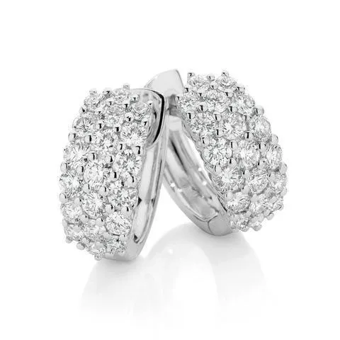 Earrings 380 Carats Brilliant Cut Natural Earth Mined Diamonds Women Hoop Earrings White Gold GB Earrings 380 Carats Brilliant Cut Natural Earth Mined Diamonds Women Hoop Earrings White Gold GB