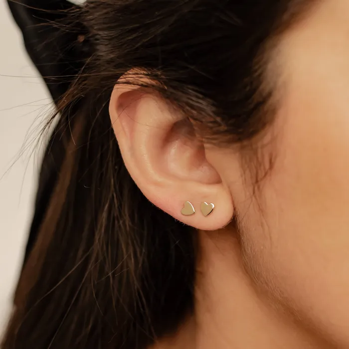 Earrings Compassion Stud Earrings 14K Gold Hey Happiness Earrings Compassion Stud Earrings 14K Gold Hey Happiness