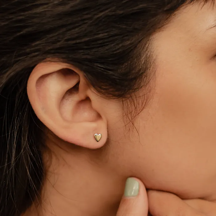 Earrings Compassion Stud Earrings 14K Gold Hey Happiness Earrings Compassion Stud Earrings 14K Gold Hey Happiness