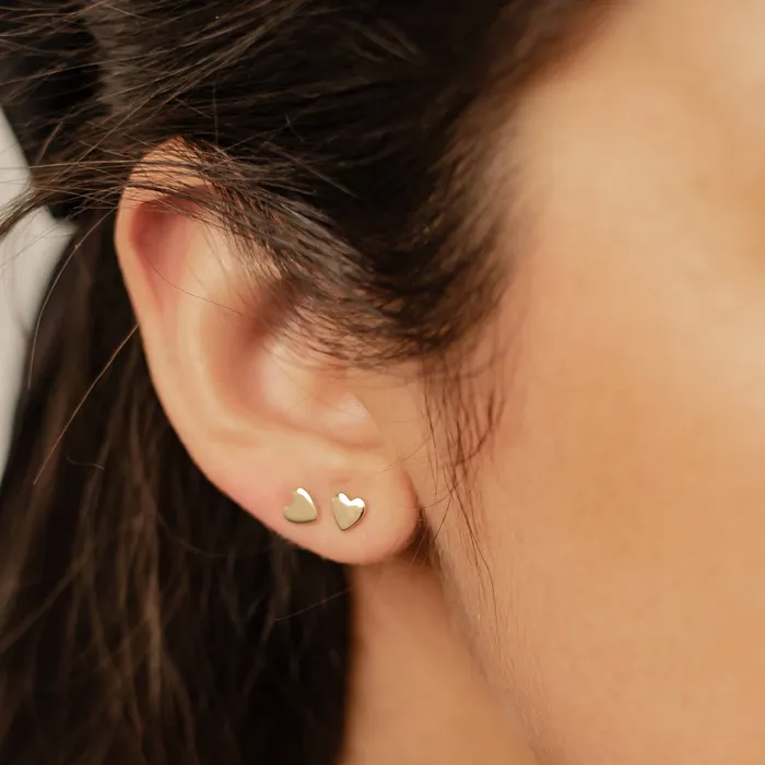 Earrings Compassion Stud Earrings 14K Gold Hey Happiness Earrings Compassion Stud Earrings 14K Gold Hey Happiness