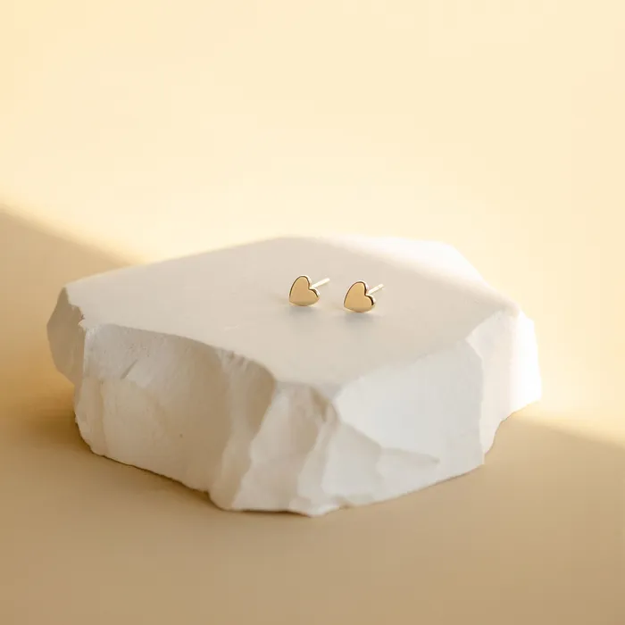 Earrings Compassion Stud Earrings 14K Gold Hey Happiness Earrings Compassion Stud Earrings 14K Gold Hey Happiness