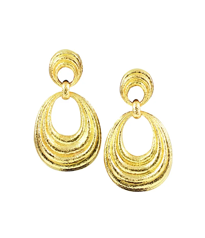 Earrings David Webb Rippled Hoop Earrings