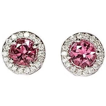 Earrings GB 870 Carats Round Tourmaline With Pave Natural Earth Mined Diamonds Stud Earrings Earrings GB 870 Carats Round Tourmaline With Pave Natural Earth Mined Diamonds Stud Earrings
