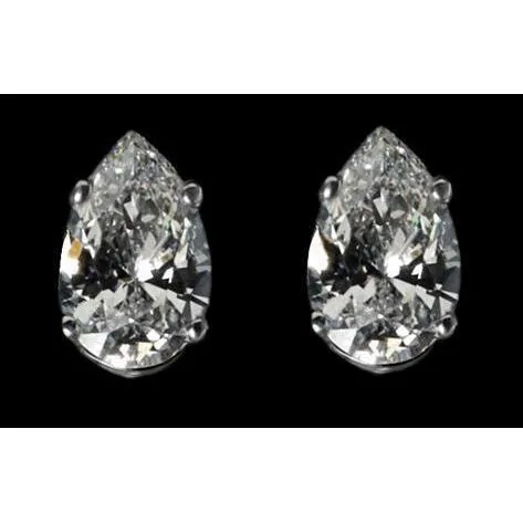 Earrings GB Gorgeous 3 Ct Natural Earth Mined Diamonds Earrings Pear Cut Stud Earrings GB Gorgeous 3 Ct Natural Earth Mined Diamonds Earrings Pear Cut Stud